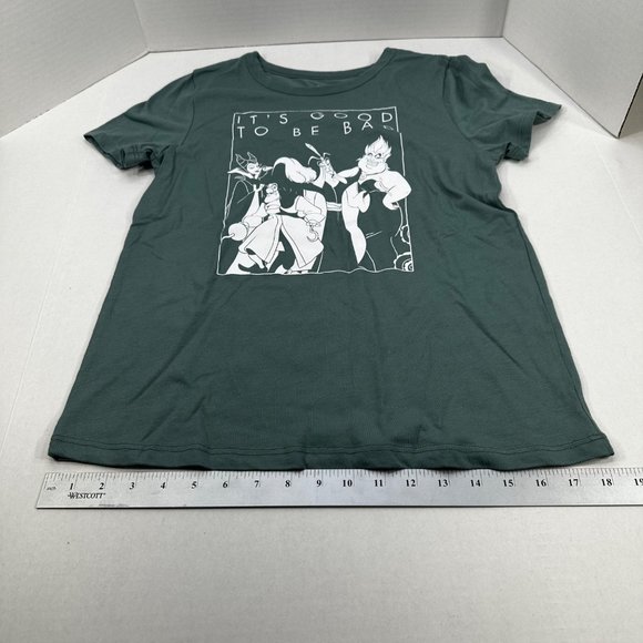 Disney Villains Women's Small It's Good To Be Bad Short Sleeve Tee Shirt Green - Picture 9 of 11